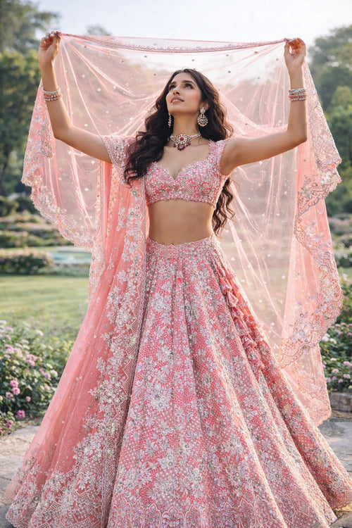 Anvaya Lehenga Set – Designer Pink Wedding & Engagement Lehenga