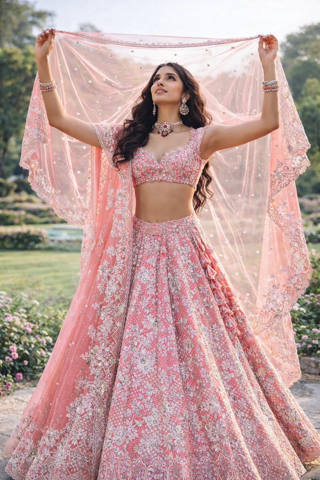 Anvaya Lehenga Set – Designer Pink Wedding & Engagement Lehenga | Kathaa