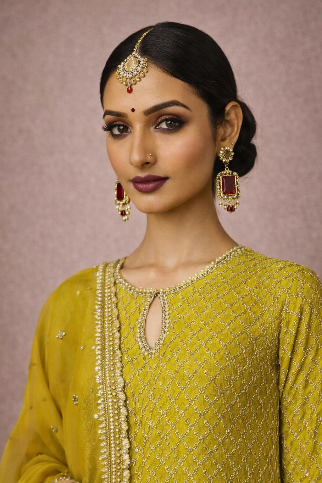 Kanika Kurta Set – Designer Mustard Yellow Festive Kurta Set with Dupatta | Kathaa