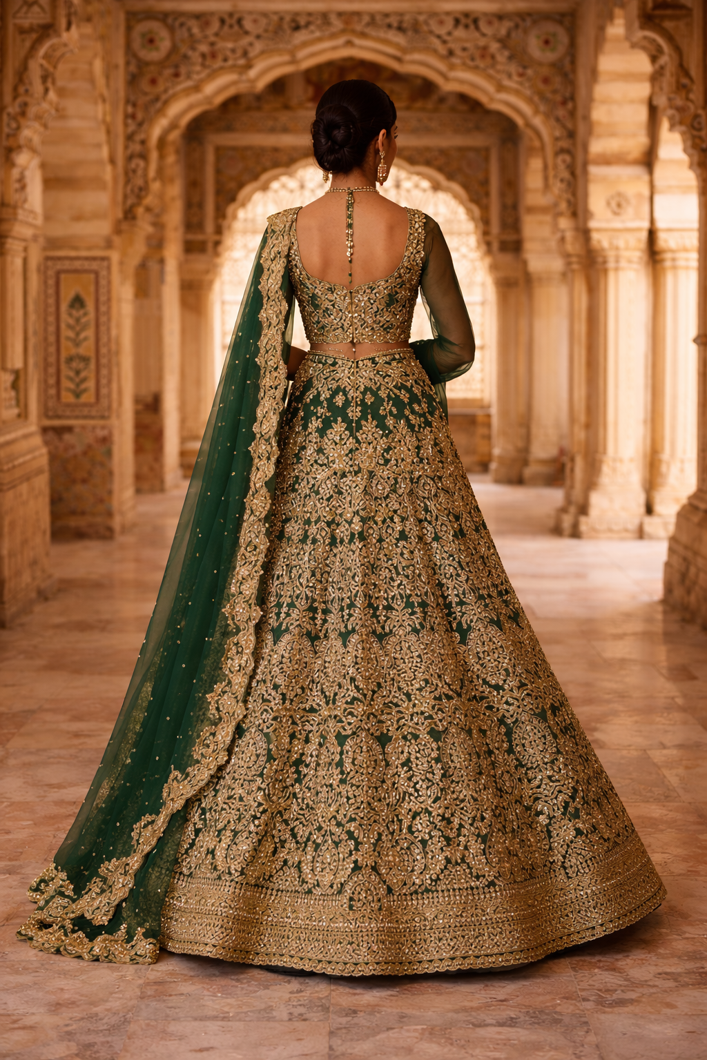 Elegant Rajnandini Lehenga by Kathaa, featuring intricate embroidery and vibrant colors for a royal wedding look.
