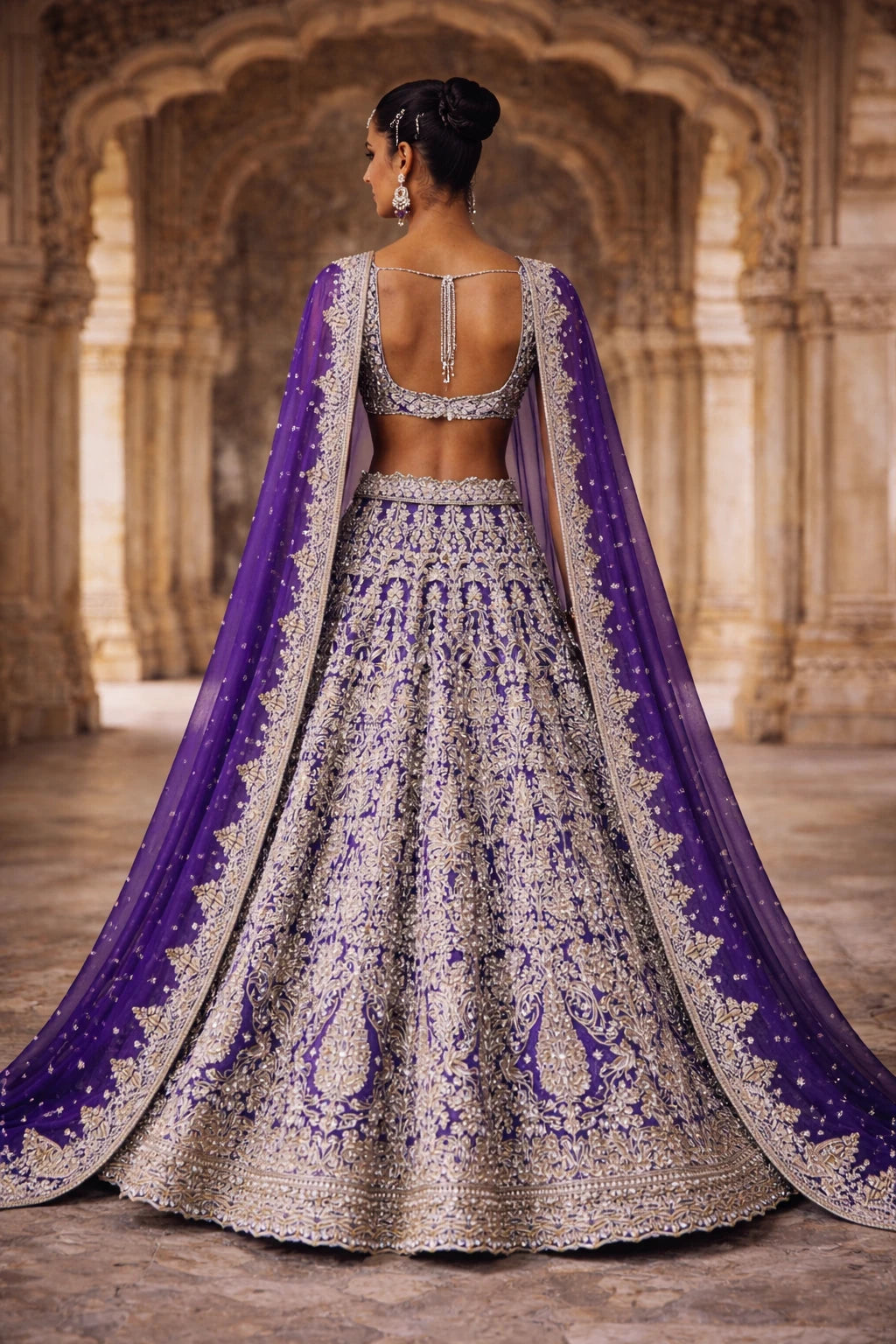 Beautiful Mrinalini Lehenga Set by Kathaa with intricate embroidery, perfect for weddings and festive occasions.