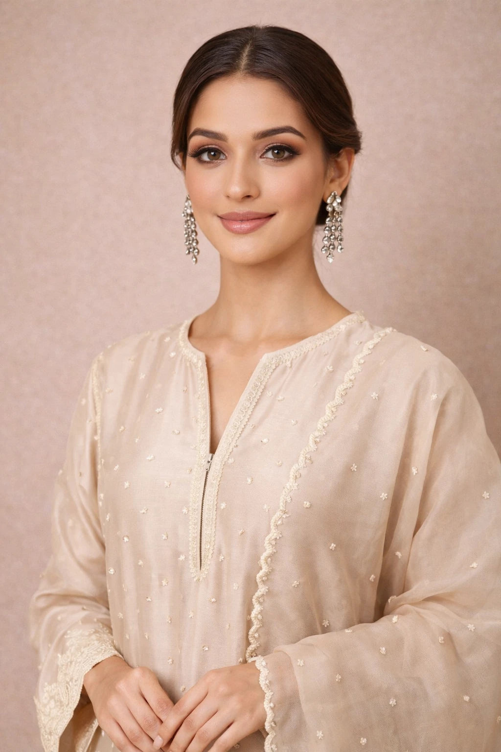 Elegant Kathaa Viraasat Kurta Set featuring intricate embroidery and traditional design, ideal for festive and ethnic occasions.